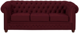 Home affaire Chesterfield-Sofa New Castle, mit hochwertiger Knopfheftung in Chesterfield-Design, B/T/H: 203/86/72