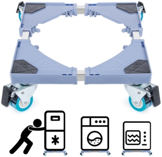 ElitVita Waschmaschinenunterschrank Waschmaschinen Untergestell Erhöhung, Sockel für Waschmaschine (1-St) Trockner Kühlschrank, Breite50-66 cm, Höhe 9-13 cm