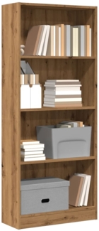vidaXL Bücherregal Artisan-Eiche 60x24x143 cm Holzwerkstoff 857820