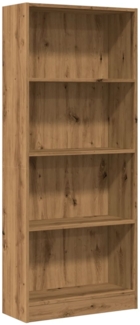 vidaXL Bücherregal Artisan-Eiche 60x24x143 cm Holzwerkstoff 857820
