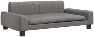 vidaXL Hundebett Grau 90x53x30 cm Kunstleder 171855