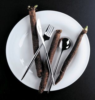 Picard & Wielpütz Solingen Besteck-Set Lotus, im Geschenkkarton, wahlweise als 24- oder 30-teiliges Set (30-tlg), 6 Personen, Chromnickelstahl 18/10, modernes und außergewöhnliches Design