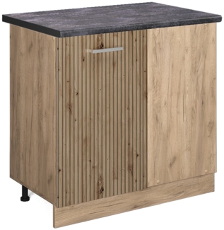 Eckunterschrank R-Line Artisan-Eiche 86 cm , AP Anthrazit Vicco