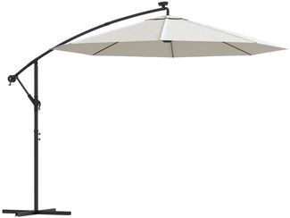 Sonnenschirm, Terrassenschirm Ampelschirm mit LED-Beleuchtung 300 cm Metallmast