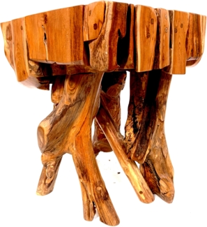 Beistelltisch Wurzelholz Teakholz Hocker Beistelltisch Teak Sitzhocker