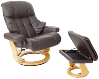 MCA furniture Relaxsessel Windsor XXL, Extradicke Polsterung, inklusive gepolstertem Fußhocker mit Staufach