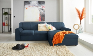 DOMO collection Ecksofa Topper, elegant und zeitlos, kompaktes Stellmaß 245/155cm, L-Form, mit Recamiere, wahlweise mit Schlaffunktion