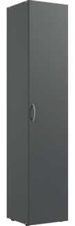 Lomadox Mehrzweckschrank MIAMI-43 graphit, 6 Einlegeböden, ca. 30/185/40 cm