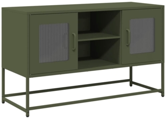 vidaXL TV-Schrank Olivgrün 100,5x39x60,5 cm Stahl 853384