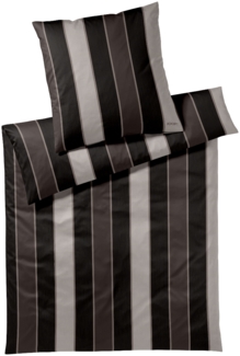 JOOP! Comfort Satin Bettwäsche 4122-9 Stripes Schwarz Braun 135x200