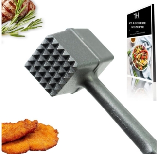 Thiru Fleischklopfer Fleischhammer Schnitzel, Kotelett - Hammer-Kopf mit Zwei Schlagflächen