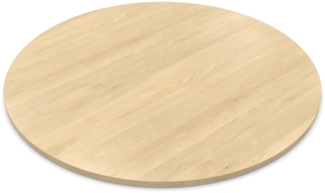 Dekor Spanplatte 19mm Tischplatte rund melaminharzbeschichtet Mandal Ahorn natur mit ABS Kante - Größe 150 x 150 cm - Höhe 1,9 cm - Farbe Mandal Ahorn Natur