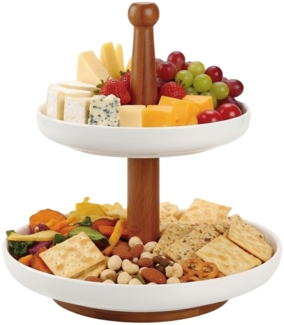Etagere Servierschale Servierständer Snackschale 2 Etagen Cheffinger CF5016