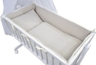 Baby-Delux Babybettwäsche Baby Wiegenset Interlock Soft, Textilien, 6 teilig, Wiegenset 6-tlg. für Babywiege 90x40 (ohne Wiege) verschiedene Designs