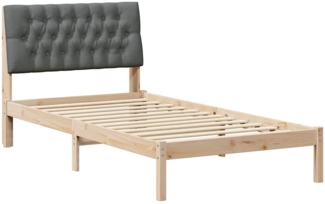 vidaXL Bettgestell mit gepolstertem Kopfteil Braun 100 x 200 cm 878840