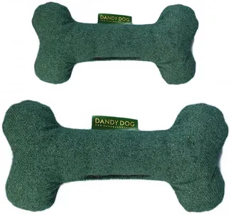 Dandy Dog Hundespielzeug Filz Knochen Dunkelgrün Größe L/XL