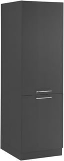 Kühlumbauschrank >LAUNDREEZY< in Anthrazit, Holzwerkstoff - 60x200x68cm (BxHxT)