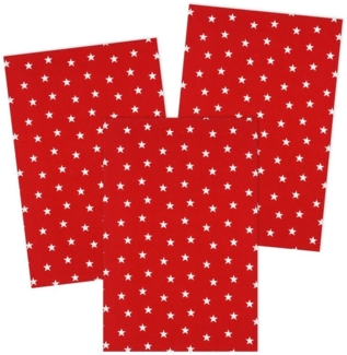 Kracht Geschirrtuch Sternchen, (Set, 3-tlg, Set), 3er Pack Geschirrtücher (3 Stück), ca. 45 x 70 cm, Baumwolle bedruckt