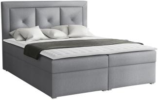 Boxspringbett Moden Plus Box, Hellgrau, 160x200 cm