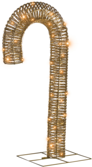 Gartendekoration LED HOLMAVIK Zuckerstange 74 cm Gold