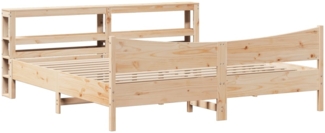 vidaXL Massivholzbett mit Kopfteil 200x200 cm Kiefer 3306291
