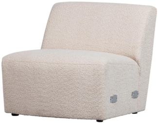 Modulsofa Coco 1-Sitzer aus Boucle-Stoff, Creme