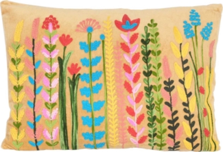 Boho Samtkissen Santa Beige