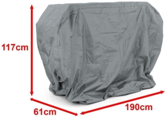 Premium Grillabdeckung Schutzhülle Cover BBQ Grill Schutz Grau XL 190x117x61cm