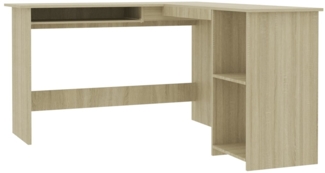 vidaXL Eckschreibtisch L-Form Sonoma-Eiche 120x140x75 cm Holzwerkstoff 800750