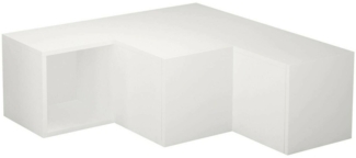 Dmora Fernsehschrank Fiorenza, Ständer für Wohnzimmerfernseher, Niedriges Wohnzimmer-Sideboard, TV-Ständerbasis, 90x92h32 cm, Weiß