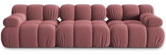 Micadoni Modulares Sofa Bellis 3-Sitzer Samtstoff Rosa