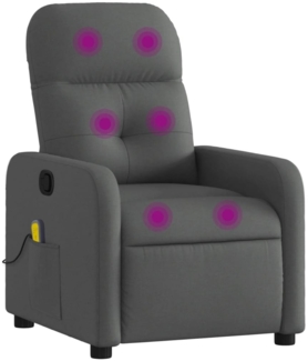 vidaXL Massage-Relaxsessel, Stoff, Dunkelgrau 3206936