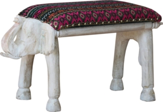 Guru-Shop Stuhl Geschnitzte Sitzbank, Flurbank, Küchenbank in..