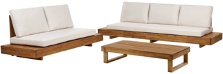 Lounge Set mit Tisch MARETTIMO Zertifiziertes Akazienholz Heller Holzfarbton