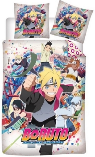 Boruto Bettwäsche-Set 140x200 cm – Bettbezug und Kissenbezug aus 100% Polyester