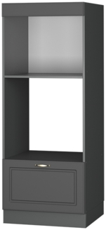 Mikrowellenschrank Fame-Line Anthrazit-Gold Landhaus 60 cm offen Vicco