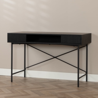 Bronx71 Schreibtisch Maury schwarz Eiche 120x55x77 cm