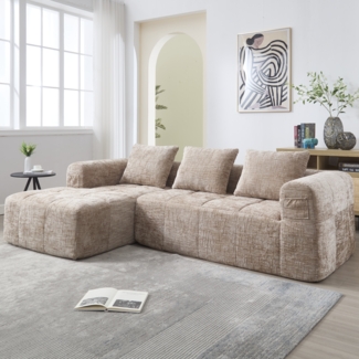 LVHOM Ecksofa Modulares Chaiselongue-Sofa-Set(Polsterliege+Doppelsofa), separat kann, mehr-in-1 Design,Kombinierbar zu L-Form, U-Form, Bett, Ecksofa, Loungesofa, Polsterecke, Schlafsofa
