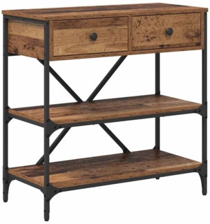 vidaXL Konsolentisch mit Schubladen Braun 100 x 34,5 x 75 cm Holz 871312