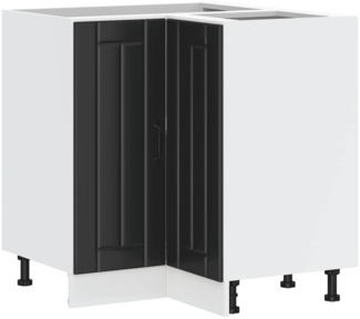 vidaXL Küchen-Eckunterschrank Lucca Schwarz Holzwerkstoff 853748