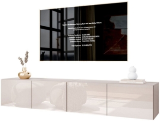 yourhouse24 Lowboard Noisy TV-Lowboard 200 cm hängend mit LED-Beleuchtung und Push-to-Open
