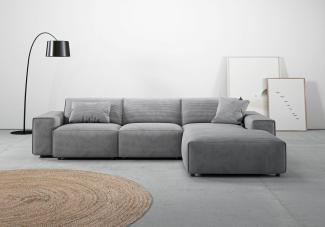 andas Ecksofa Glimminge auch in Breitcord, Feincord, Bouclé + Easy care-Bezug, L-Form, Breite 294, Zierkissen