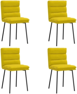 vidaXL Esszimmerstühle 4 Stk. Gelb Samt 3315389