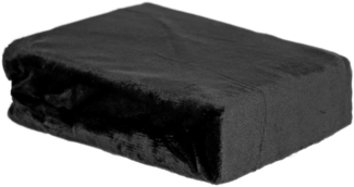Plüsch Spannbettlaken 140-160 x 200 cm + 30 cm mit Rundumgummizug - Cashmere Touch 180 gsm Schwarz