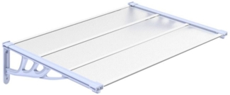 vidaXL Türvordach Grau und Transparent 122x90 cm Polycarbonat 153690