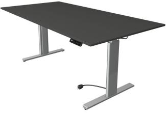 Kerkmann Schreibtisch Sitz-Stehtisch Move 3 silber 200x100x74-120cm elektr. höhenverstellbar anthrazit