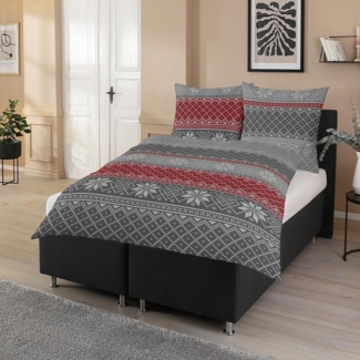 TRAUMSCHLAF Bettwäsche Moldau, Biber, 2 teilig, warme Biber Qualität