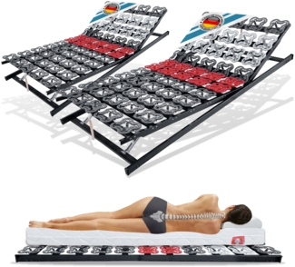 Setangebot: 2 Stück TerraMed T-Flex Teller-Lattenroste. 90x190 cm. manuell verstellbar