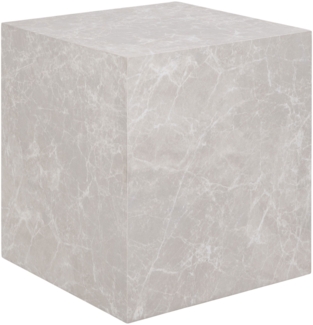 Beistelltisch, Marmoroptik, beige, 40 x 40 x 45 cm