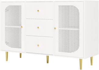 ComfortXL Sideboard O30119, Holzwerkstoff, Wei?, 120x40x90cm